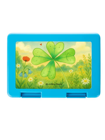 Mr. & Mrs. Panda Lunchbox Blume Kleeblatt Design ohne Spruch in Weiß