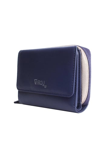 VARGU Echtleder Geldbörse NILA 1-A in purple - grey