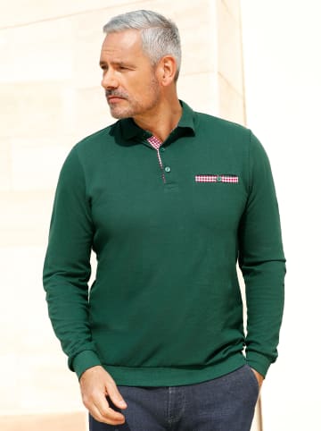 WITT WEIDEN Langarm-Poloshirt in moos