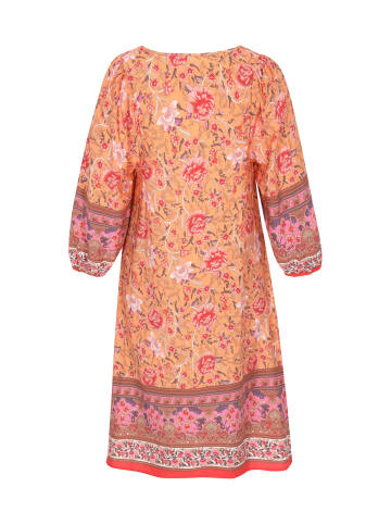 gaya Women Dress in Orange Multicolor