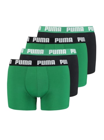 Puma Bodywear Boxershorts 4er Pack in Schwarz / Grün