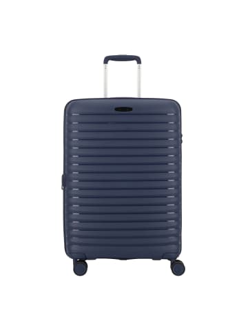 D&N Travel Line 4500 4 Rollen Trolley M 65 cm mit Dehnfalte darkblue