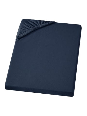Carpe Sonno Edel-Jersey Spannbettlaken in Marine-Blau
