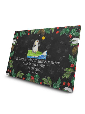 Mr. & Mrs. Panda Adventskalender Pinguin Surfer mit Spruch in Kreidetafel