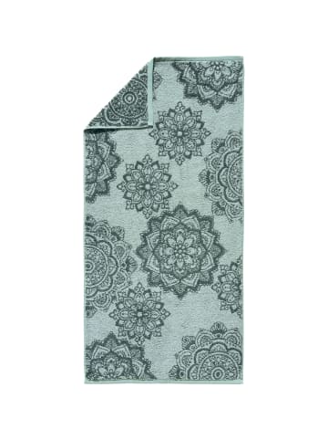 Erwin Müller Frottier, Jacquard Duschtuch 2er-Pack Bühl in jade/oliv