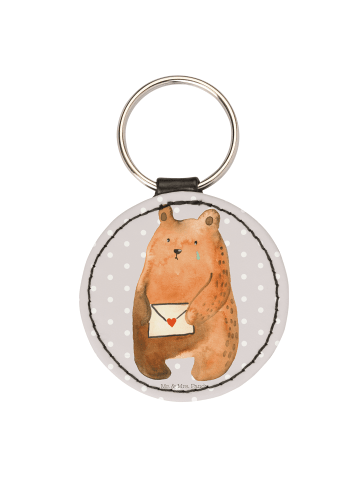 Mr. & Mrs. Panda Anhänger Bär Liebesbrief ohne Spruch in Grau Pastell