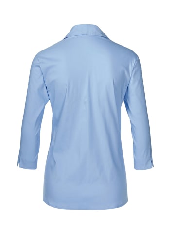 GOLDNER Kurzgröße:  Stretchbequeme Bluse mit Baumwolle in bleu
