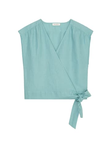Marc O'Polo Kurze Wickelbluse relaxed in soft teal