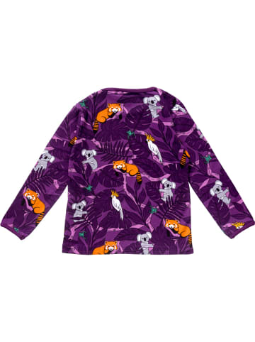 Villervalla Langarmshirt Wildtiere in lila