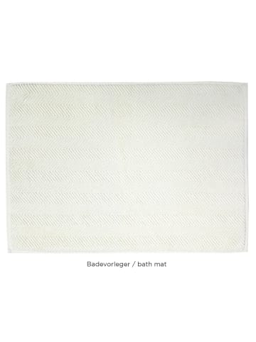 Framsohn 2er Set: Zwirnfrottier BIO Badevorleger "OCEAN" in Cream - (L) 70 x (B) 50 cm