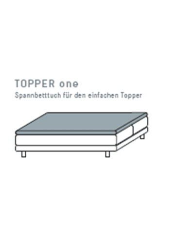 Kneer Spannbetttuch Topper one Spannbetttuch Q22 VARIO-STRETCH in onyx