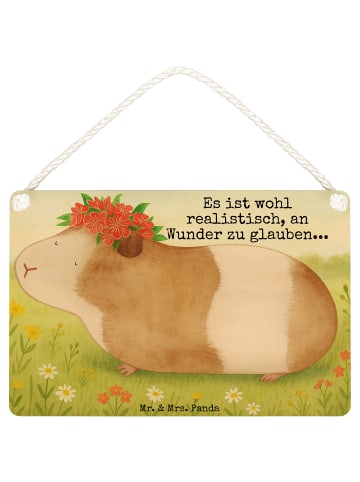 Mr. & Mrs. Panda Deko Schild Meerschweinchen Weisheit Design mit... in Weiß