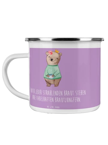 Mr. & Mrs. Panda Teetasse Fabelhafte Brautjungfern mit Spruch in Lavendeltraum