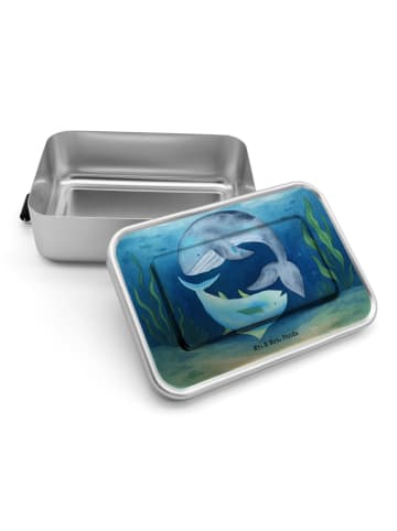 Mr. & Mrs. Panda Frühstücksdose Walfisch Thunfisch Design ohne S... in Weiß