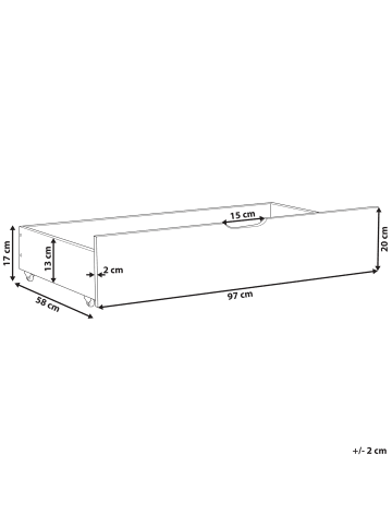 Beliani 2er-Set Hochbett RUMILLY in Braun