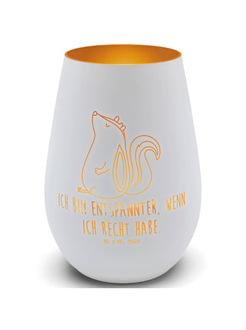 Mr. & Mrs. Panda deko licht Stinktier Sitzen mit Spruch in Weiß