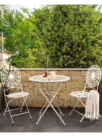 Beliani 2er-Set Gartenstuhl SCAFA in Weiß