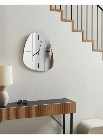 Beliani Wanduhr ALMANSA  in Silber/Schwarz - (W) 45 x (H) 54 x (L) 3 cm