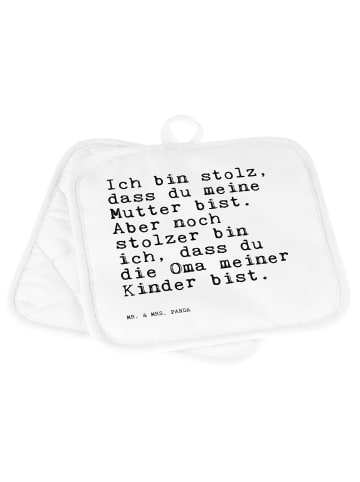 Mr. & Mrs. Panda Topflappen Ich bin stolz, dass... mit Spruch in Weiß