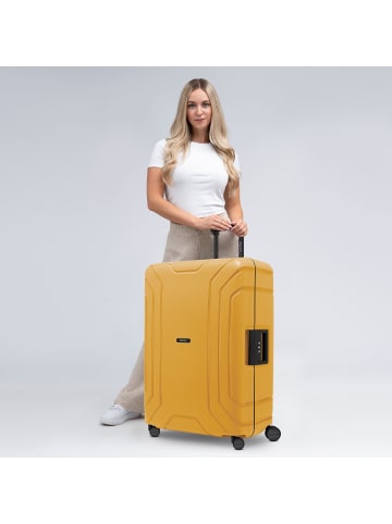 Redolz Essentials 15 4-Rollen Trolley 75 cm mit Dreipunkt-Verschluss in dark yellow