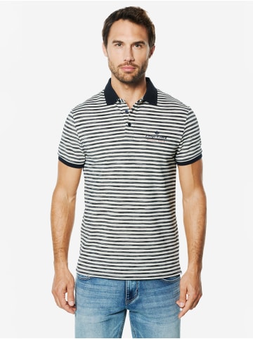 KOROSHI Herren polo mit kurzen Ã¤rmeln fancier in blau