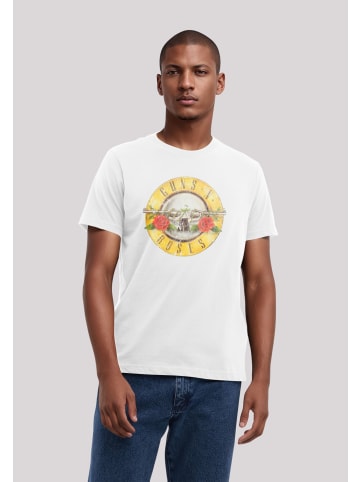 F4NT4STIC T-Shirt Guns 'n' Roses Vintage Bullet Logo in weiß