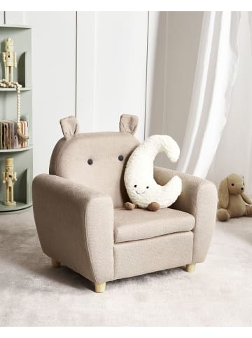 Beliani Kindersessel MARIBO in Beige/Braun - (W) 61 x (H) 59 x (L) 44 cm