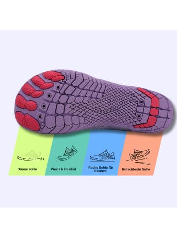 DOTALES GripStep Barfußschuhe in  Lila 36