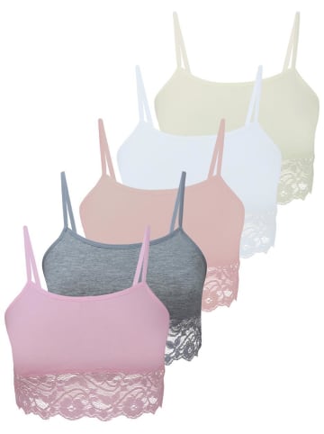 LOREZA 5er Set Bustier - Spitze - Bunt