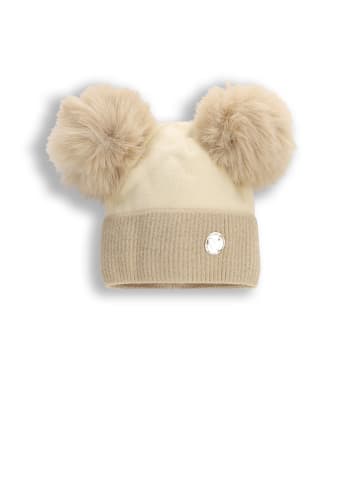 Coccodrillo Wintermütze mit Bommel in beige
