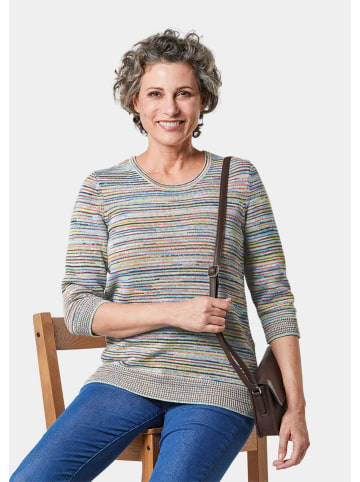 GOLDNER Kombistarker Multicolor-Ringelpullover in blau / papaya / geringelt