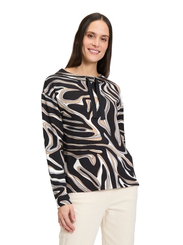 Betty Barclay Sweatshirt mit hohem Kragen in Schwarz/Grau