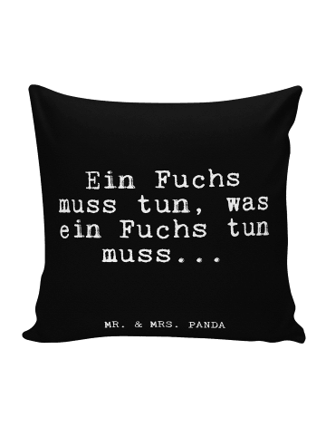 Mr. & Mrs. Panda Dekokissen Ein Fuchs muss tun,... mit Spruch in Schwarz