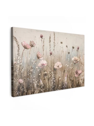 MuchoWow Leinwand bilder Blumenfeld