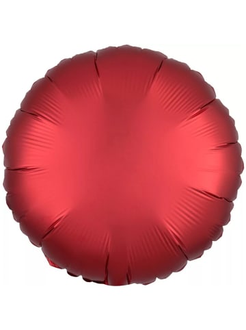 Wisam Farbe Dark Red Roter runder Folienballon 43 cm