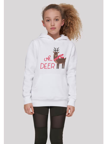 F4NT4STIC Hoodie Christmas Deer in weiß