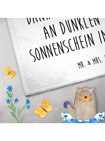 Mr. & Mrs. Panda Gästetuch Elefant Biene mit Spruch in Weiß