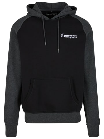 Mister Tee Mister Tee Compton Wording EMB Raglan Hoody in blk/cha