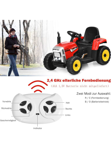 COSTWAY 12V Traktor ab 3 Jahren in Rot