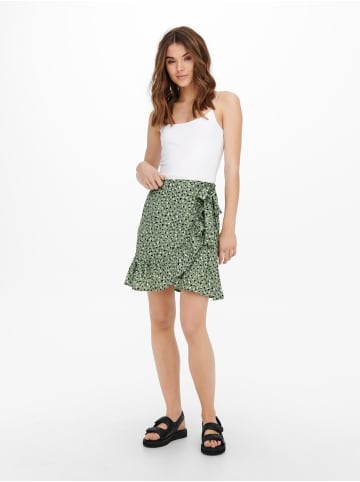 ONLY Kurzer Wickel Rock Falten Skirt ONLOLIVIA in Grün-2