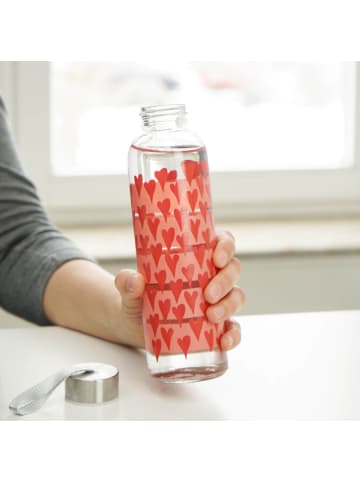Geda Labels Trinkflasche Herzen in Rot - 500ml