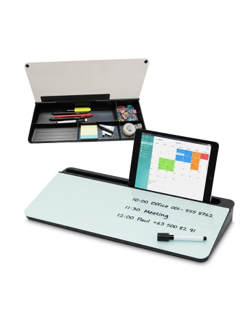 relaxdays Schreibtisch Organizer in Schwarz - (B)40 x (H)5,5 x (T)18 cm