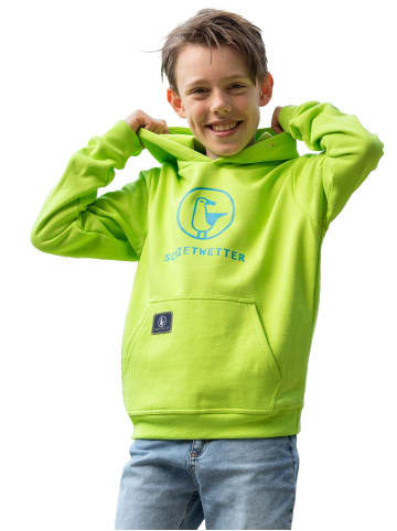 SCHIETWETTER Kinder Hoodie Toni Möwe in lime/azuro