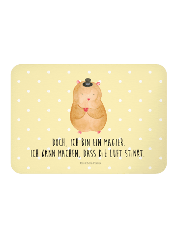 Mr. & Mrs. Panda Magnet Hamster Hut mit Spruch in Gelb Pastell