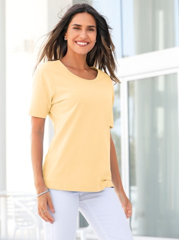 Sieh an! Kurzarmshirt in vanillegelb