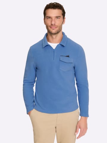 WITT WEIDEN Fleece-Shirt in mittelblau