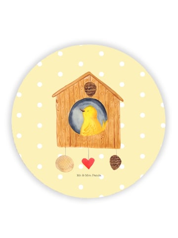 Mr. & Mrs. Panda Kühlschrankmagnet Vogelhaus Home ohne Spruch in Gelb Pastell