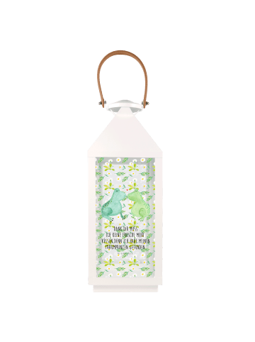 Mr. & Mrs. Panda Laterne Frosch Liebe mit Spruch in Transparent