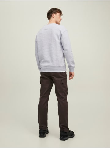 Jack & Jones Basic Sweater Langarm Shirt Rundhals Pullover JJESTAR in Grau