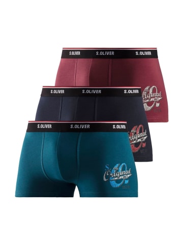 S. Oliver Boxer in petrol, navy, bordeaux